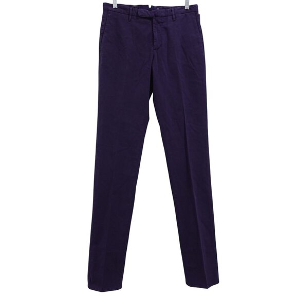 NWT Incotex Slim Fit Pattern 30 Slack Pants Sz 44 Blue Cotton Blend Slash Pocket - Picture 1 of 14